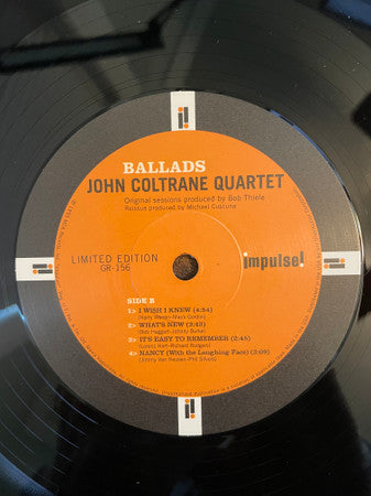 The John Coltrane Quartet : Ballads (LP, Album, RE, RM, 180)