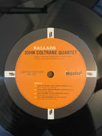 The John Coltrane Quartet : Ballads (LP, Album, RE, RM, 180)