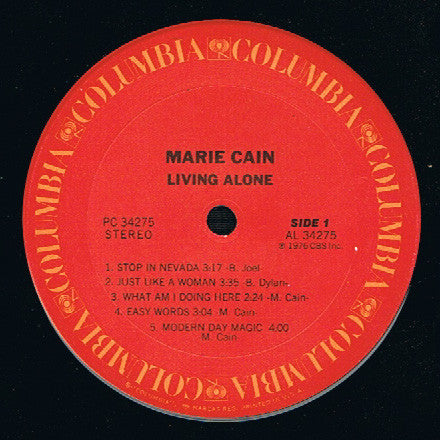Marie Cain : Living Alone (LP, Album)