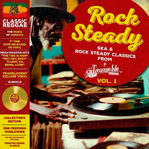 Various : Rock Steady - Ska & Rock Steady From Treasure Isle Vol. 1 (LP, Comp, Yel)