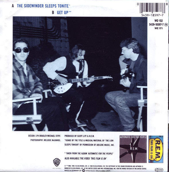R.E.M. : The Sidewinder Sleeps Tonite (7", Single)