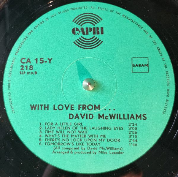 David McWilliams : David McWilliams Vol. 2 (LP, Album)