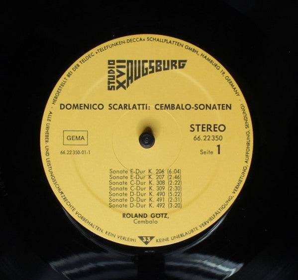 Domenico Scarlatti, Roland Götz (2) : Cembalo-Sonaten (LP, Album)