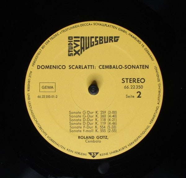 Domenico Scarlatti, Roland Götz (2) : Cembalo-Sonaten (LP, Album)