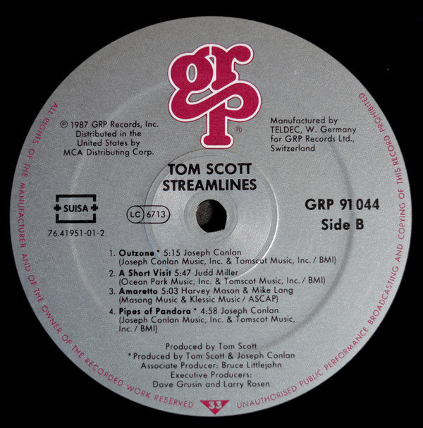 Tom Scott : Streamlines (LP, Album, DMM)