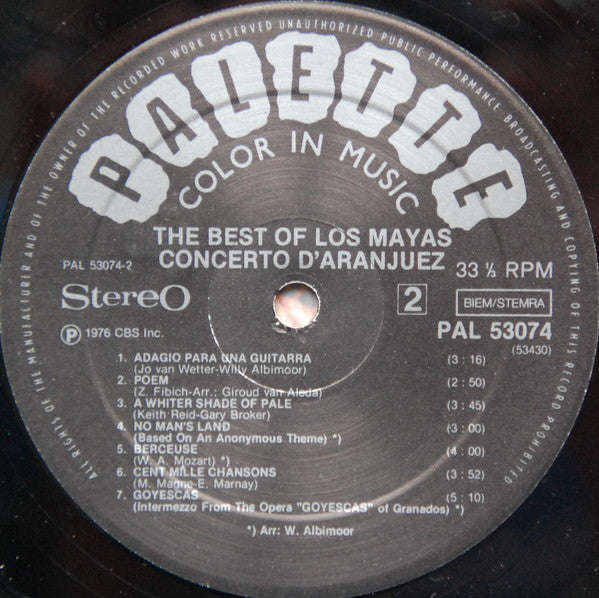 Los Mayas : Concerto D'Aranjuez - The Best Of Los Mayas (LP, Comp)