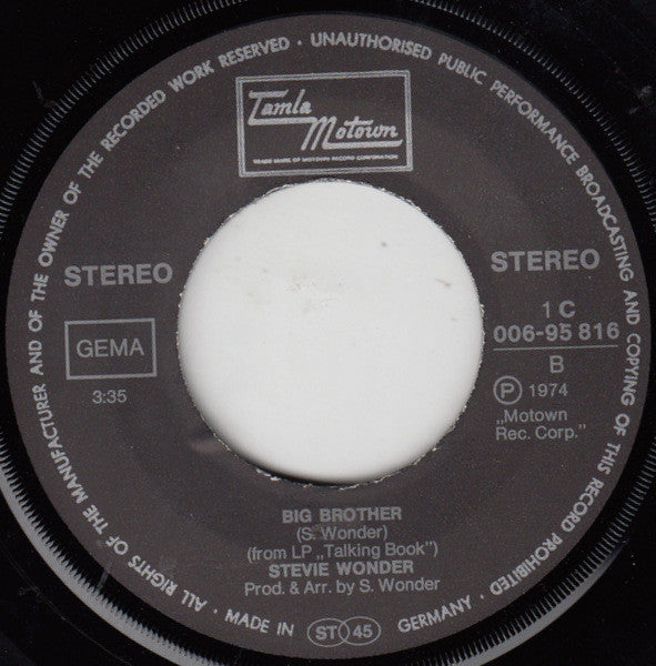 Stevie Wonder : You Haven't Done Nothin' (7", Single)