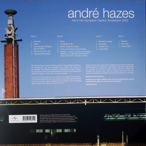 André Hazes : Live In Het Olympisch Stadion Amsterdam 2002 (2xLP, Album)