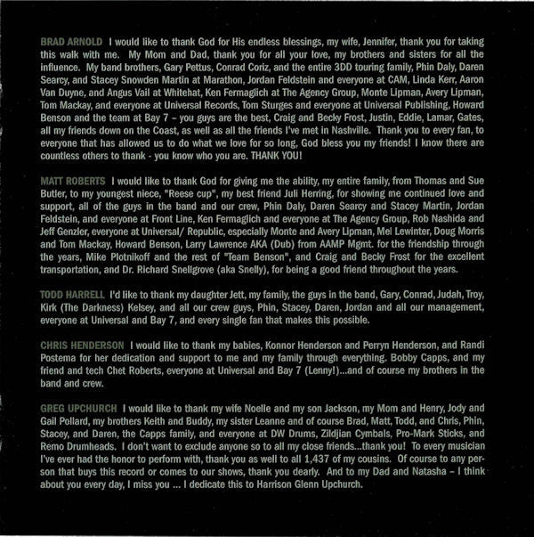 3 Doors Down : Time Of My Life (CD, Album)