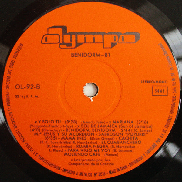Various : Benidorm 1981 (LP, Comp)