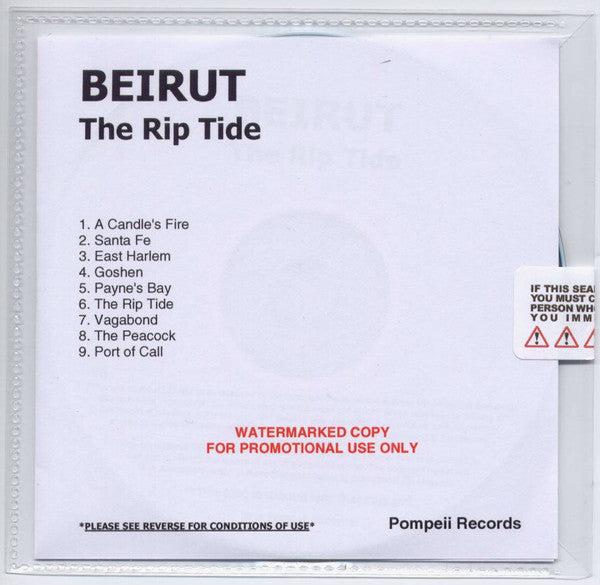 Beirut : The Rip Tide (CDr, Album, Promo, Wat)