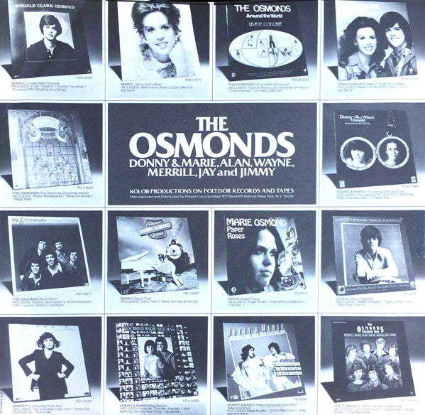 Donny & Marie Osmond : Donny & Marie Featuring Songs From Their Television Show (LP, Album)