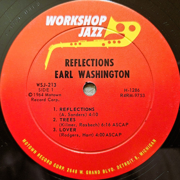 Earl Washington : Reflections (LP, Album, Mono, Ind)