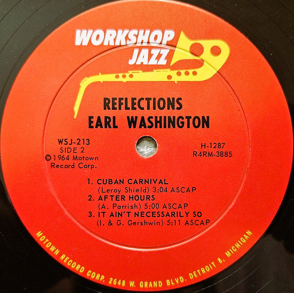 Earl Washington : Reflections (LP, Album, Mono, Ind)