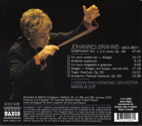 Johannes Brahms - London Philharmonic Orchestra, Marin Alsop : Symphony No. 1 • Tragic Overture • Academic Festival Overture (CD, Album)