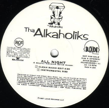 Tha Alkaholiks : All Night (12", Promo)