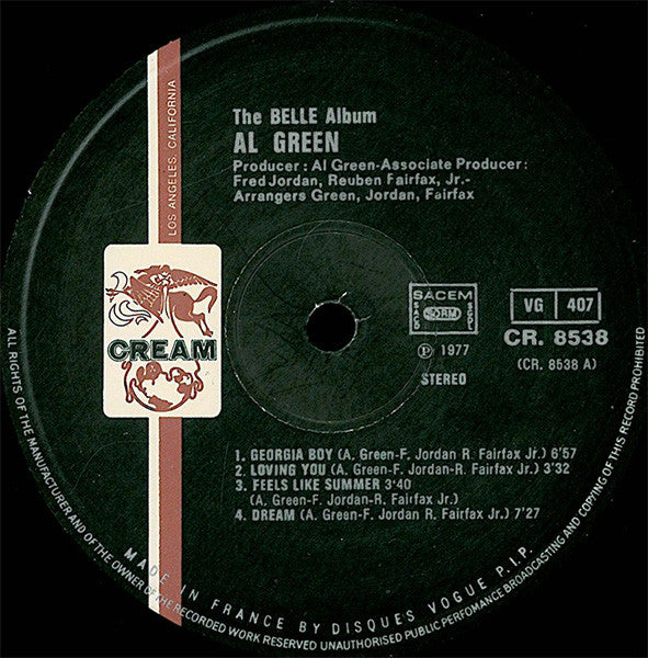 Al Green : The Belle Album (LP, Album)