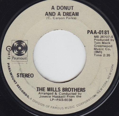 The Mills Brothers : A Donut And A Dream (7")