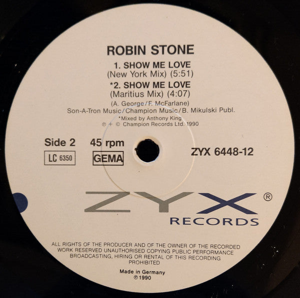 Robin Stone (2) : Show Me Love (12", Maxi)