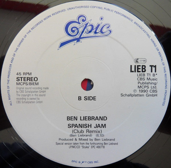 Ben Liebrand : Puls(t)ar (Freestyle Mix) (12", Single)