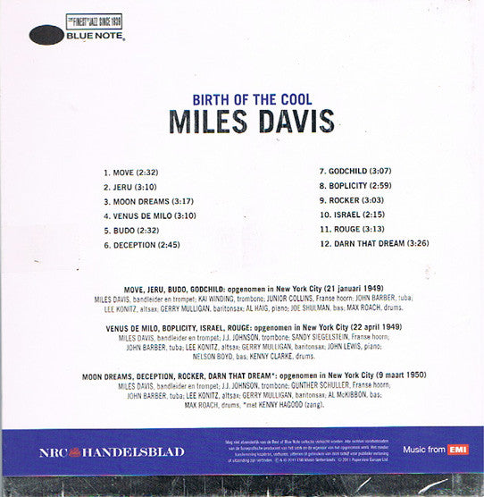 Miles Davis : Birth Of The Cool (CD, Album, Comp, Boo)