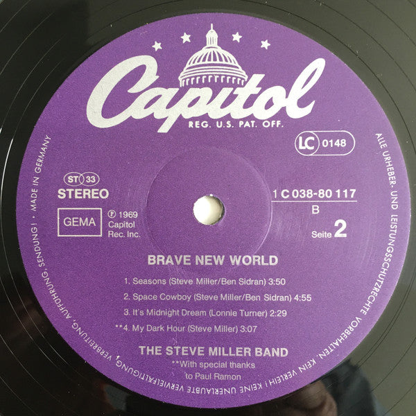Steve Miller Band : Brave New World (LP, Album, RE)