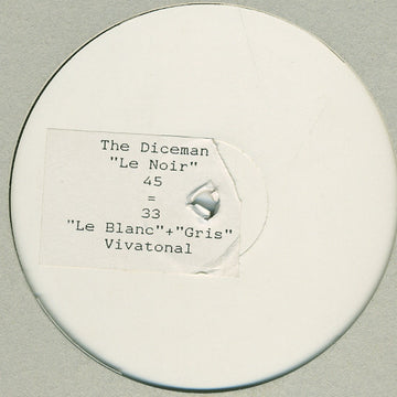 The Diceman : Le Noir (12", Promo, W/Lbl, Sti)