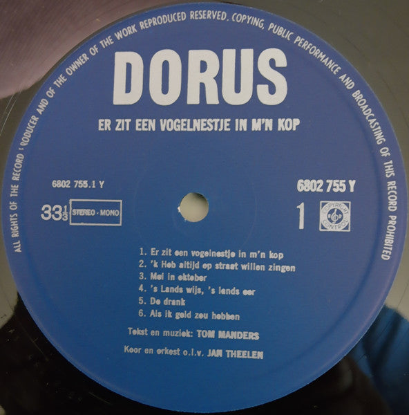 Dorus : Er Zit Een Vogelnestje In M'n Kop (LP, Album)