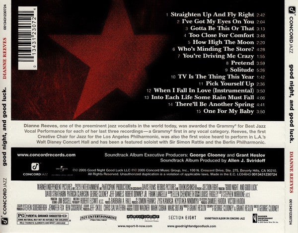 Dianne Reeves : Good Night, And Good Luck. (Music From And Inspired By The Motion Picture) (CD, Album, RE)