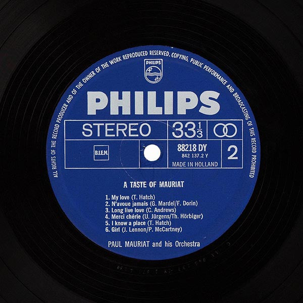 Paul Mauriat And His Orchestra : A Taste Of Mauriat (LP, Album, RE)