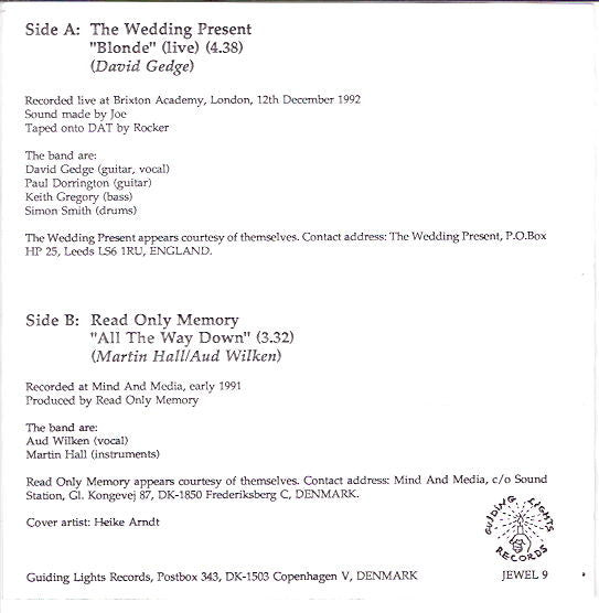 The Wedding Present / Read Only Memory : Adventure 9 (7", Single)