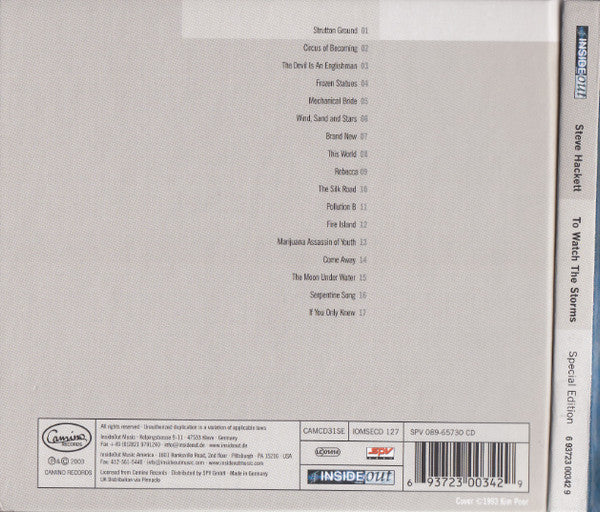 Steve Hackett : To Watch The Storms (CD, Album, S/Edition, Med)