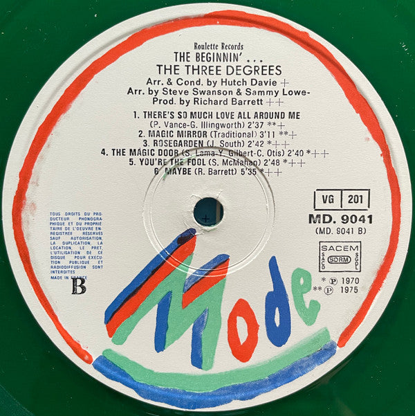 The Three Degrees : The Beginnin' (LP, Comp, Ltd, Gre)