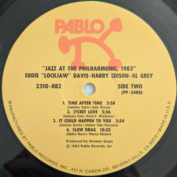 Eddie "Lockjaw" Davis : Jazz At The Philharmonic, 1983 (LP, Album)