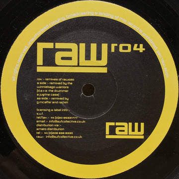 Winnebago Warriors / Guy McAffer & Rackitt : RAW R04 (12")