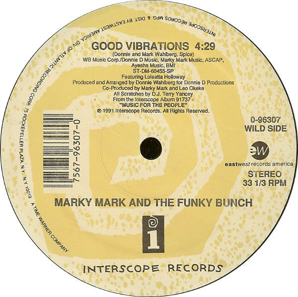 Marky Mark And The Funky Bunch* Featuring Loleatta Holloway : Good Vibrations (12")