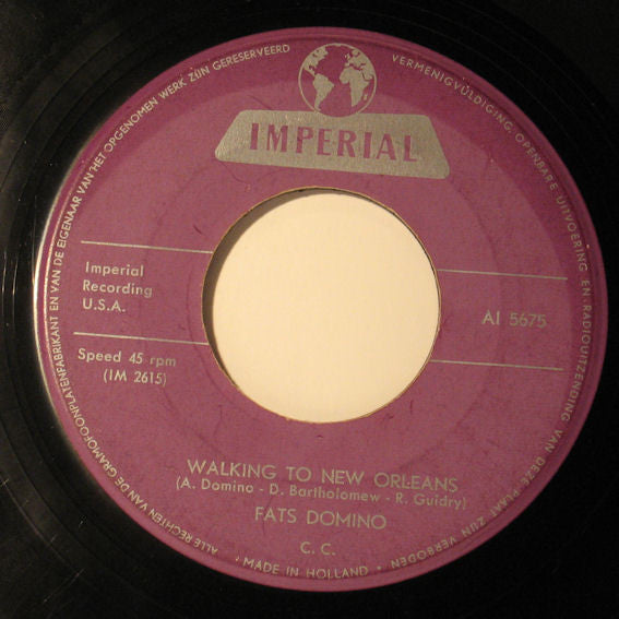 Fats Domino : Walking To New Orleans / Don't Come Knockin' (7")