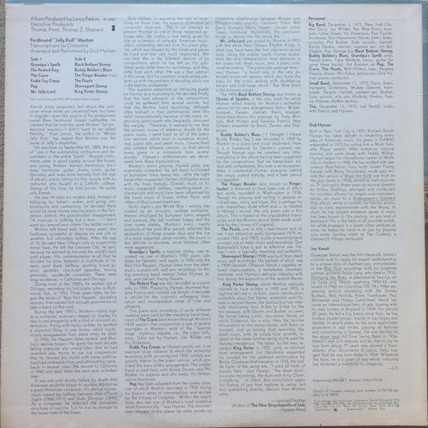 Jelly Roll Morton - Dick Hyman : Transcriptions For Orchestra (LP, Album, San)