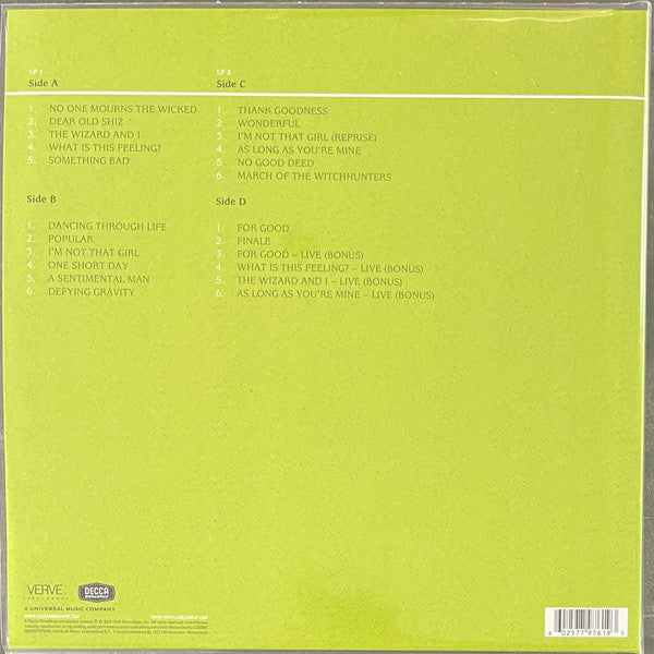 Stephen Schwartz : Wicked (Original Broadway Cast Recording) (2xLP, Ltd, RP, Gre)