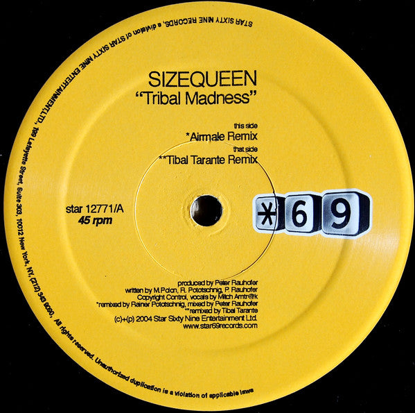 Size Queen Featuring Mitch Amtr@k : Tribal Madness (12")