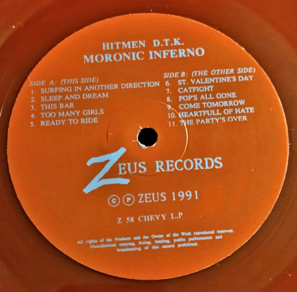 Hitmen D.T.K.* : Moronic Inferno (LP, Red)