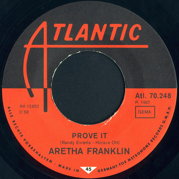 Aretha Franklin : Chain Of Fools / Prove It (7", Single, sle)