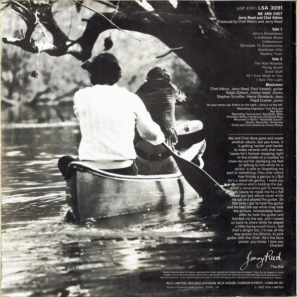 Jerry Reed And Chet Atkins : Me And Chet (LP, Album)