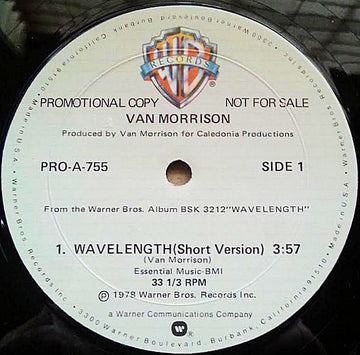 Van Morrison : Wavelength (12", Promo)