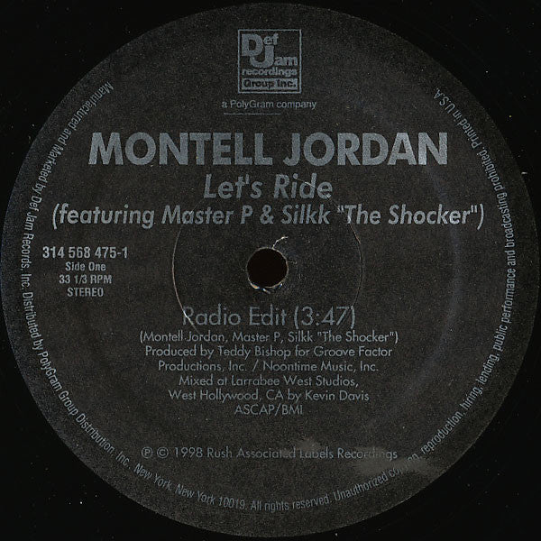 Montell Jordan : Let's Ride (12", Single)