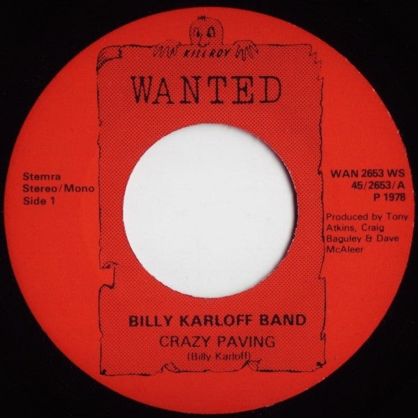 Billy Karloff Band : Crazy Paving (7", Single)
