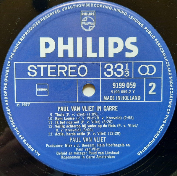 Paul van Vliet (2), Kwartet Rob van Kreeveld : In Carré (2xLP, Album)