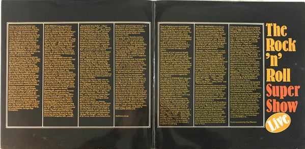 Various : The Rock 'N' Roll Super Show Live (2xLP, Comp)