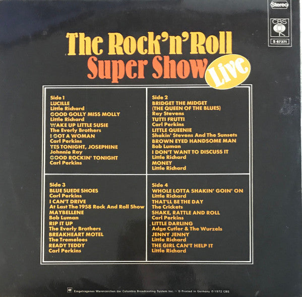 Various : The Rock 'N' Roll Super Show Live (2xLP, Comp)