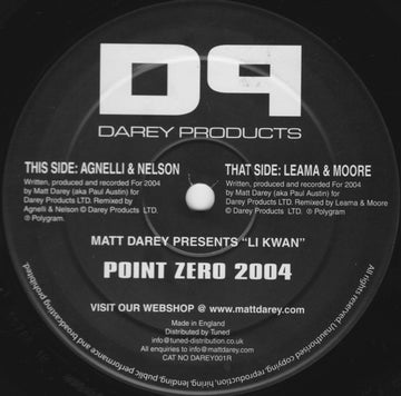 Matt Darey Presents Li Kwan : Point Zero 2004 (12")